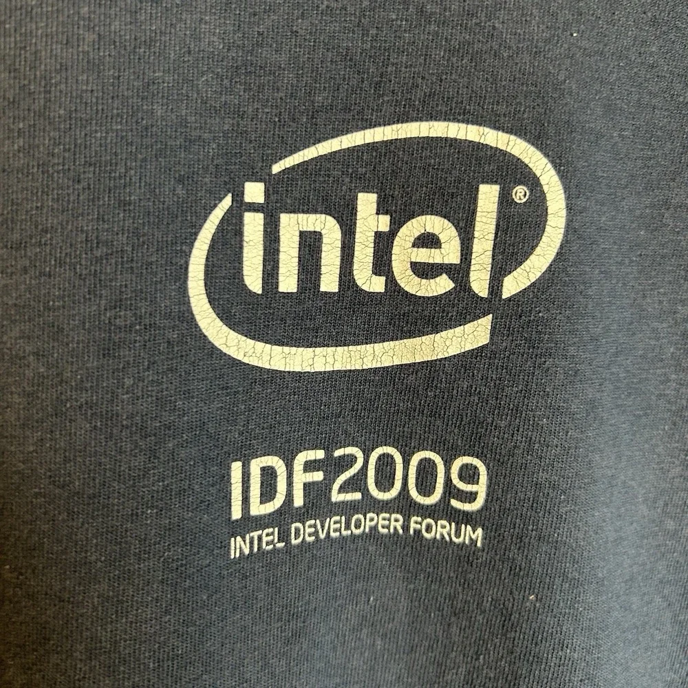 Vintage Intel Developer Forum T-Shirt Mens Large Software Unleashed Tech Wear